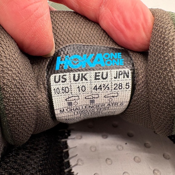 Hoka Challenger Men’s 10.5 ATR 6 1106510 Green Orange Trail Running No Insoles - Picture 4 of 14